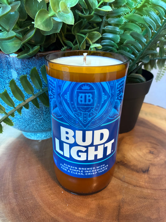 Bud Light Beer Candle
