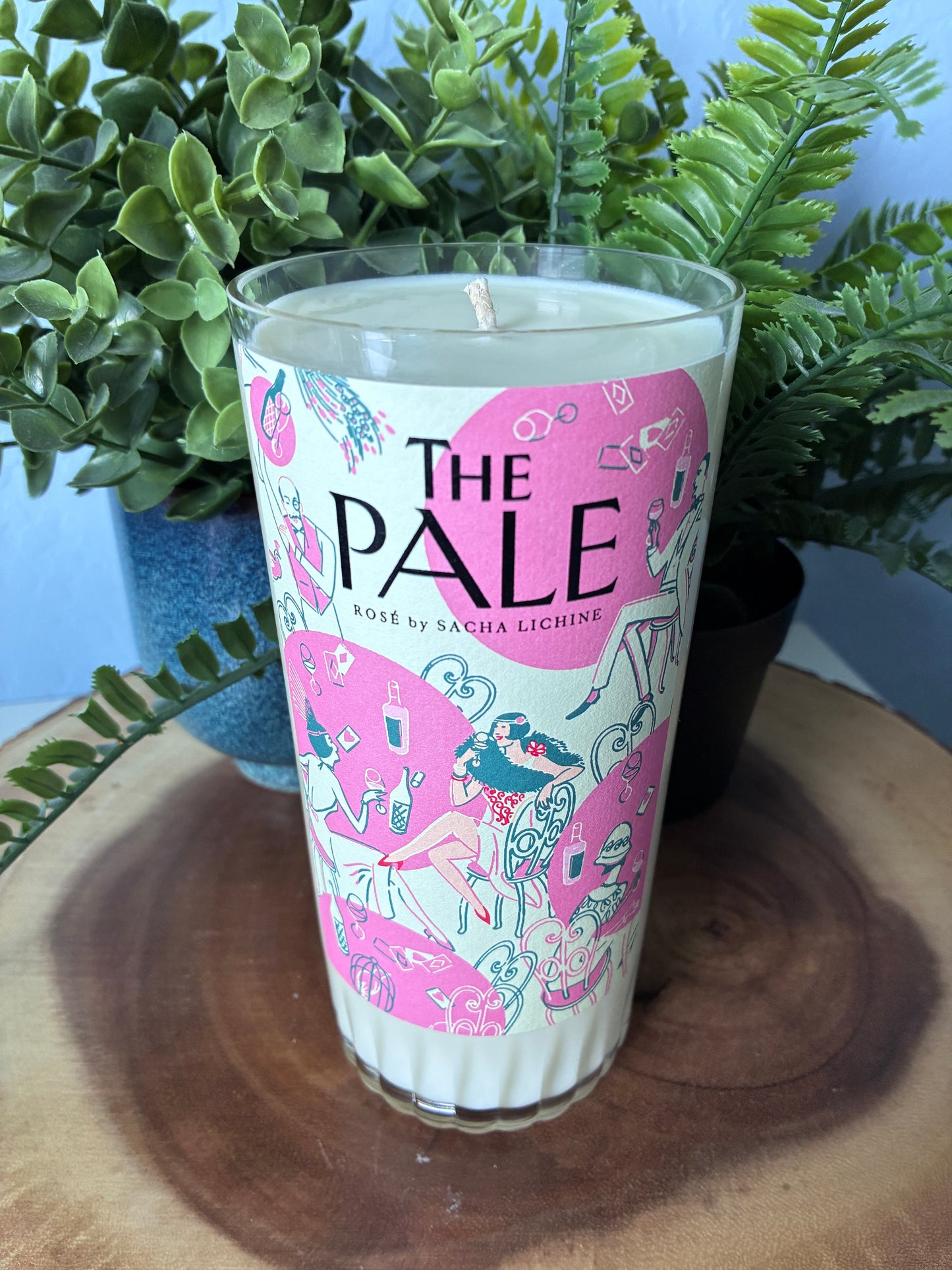 The Pale Rose Wine Candle