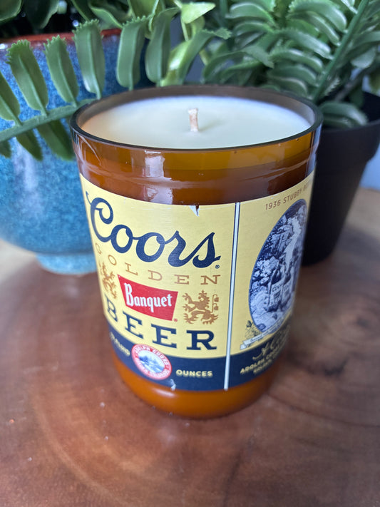 Coors Banquet Beer Candle