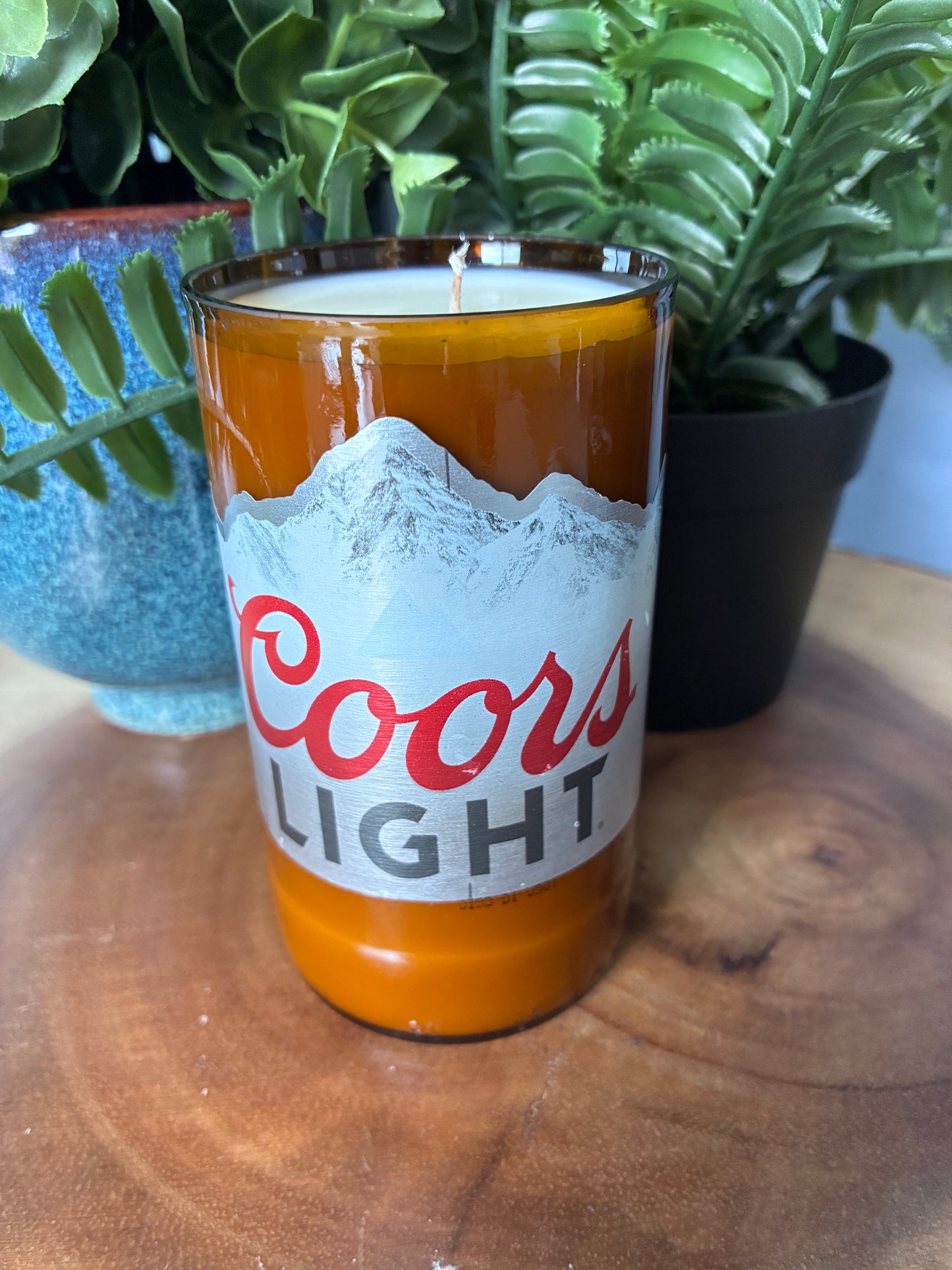 Coors Light Beer Candle