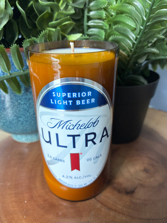 Michelob Ultra Beer Bottle Candle