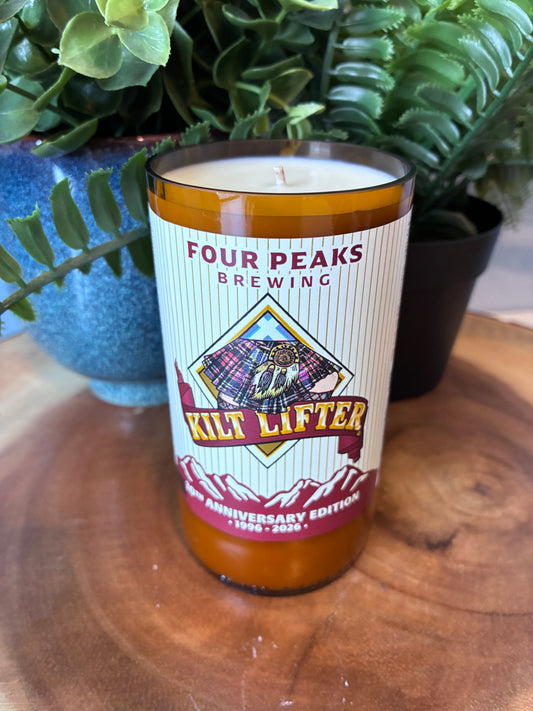 Kilt Lifter Beer Bottle Candle