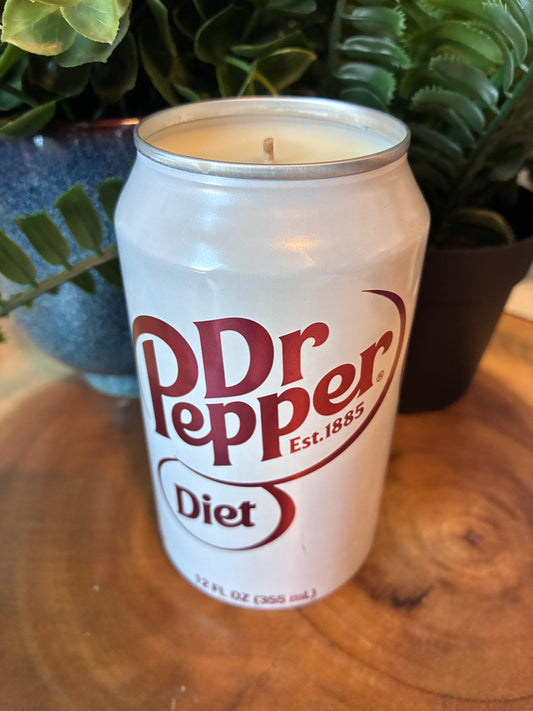 Diet Dr Pepper Can Candle