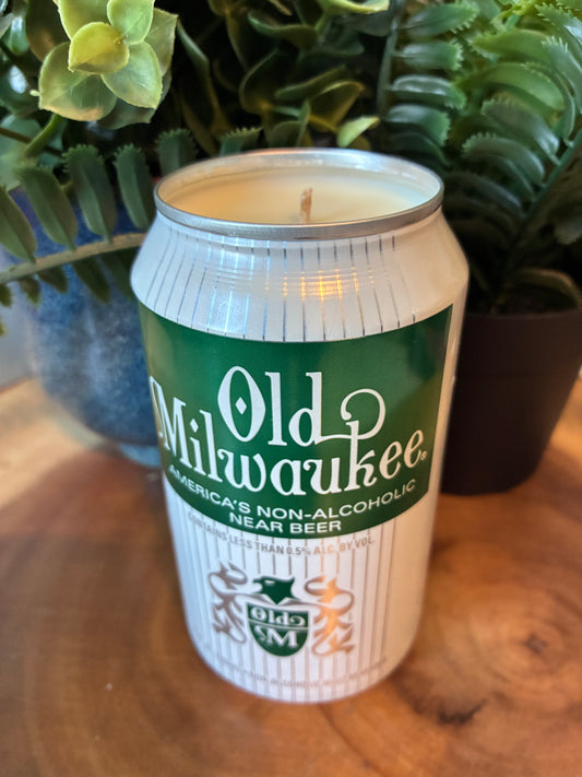 Old Milwaukee NA Beer Can Candle
