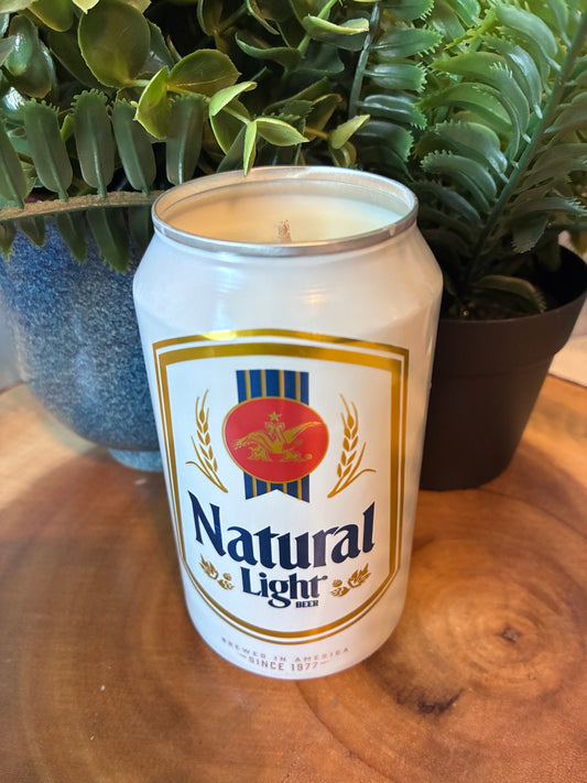 Natural Light Beer Can Candle
